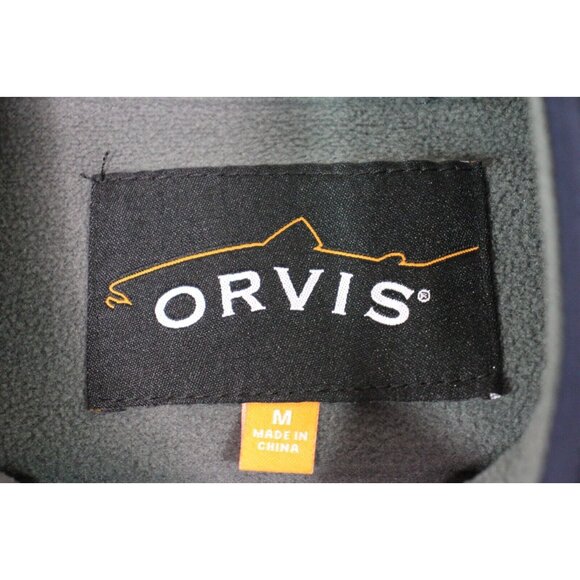 Orvis Mens Medium Fleece Lined Polyester Embroidered Full Zip Jacket B953 - Picture 3 of 6